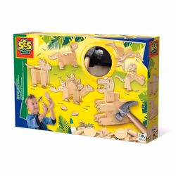SES Creative Woodwork set - Dinosaurs, Children's craft kit, 6 yr(s), Wood