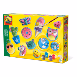 SES Creative Casting and painting - Happy figures, Children's casting/painting kit, 5 yr(s), Multicolour