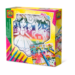 SES Creative Metallic colouring canvas, Children's coloring set, 3 yr(s), Multicolour