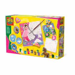 SES Creative Casting and painting - Canvases to paint princesses 3x, Children's coloring set, 5 yr(s), Multicolour