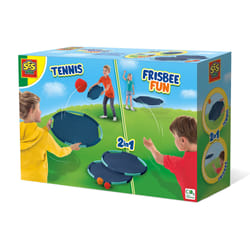 SES Creative Tennis and frisbee fun - Two extra large tennis-frisbees, Compact to take along, 2 in 1,, Age 3+