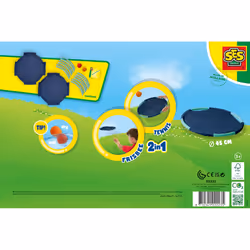 SES Creative Tennis and frisbee fun - Two extra large tennis-frisbees, Compact to take along, 2 in 1,, Age 3+