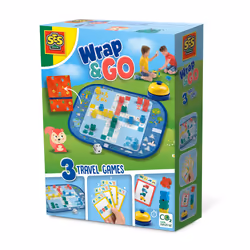 SES Creative Wrap&Go travel games - Ludo - Quartet - Speed blocks - 3 in 1, Ludo, Quartet and Speed Blocks. Age 4+, Board gam ...