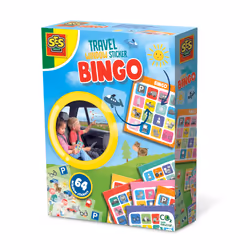 SES Creative Travel window sticker bingo - Re-usable stickers that can be stuck the window and bingo cards, Age 3+, Board gam ...