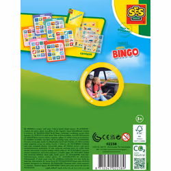 SES Creative Travel window sticker bingo - Re-usable stickers that can be stuck the window and bingo cards, Age 3+