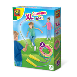 SES Creative XL Jumping rope (5 meter) - 5 meters, Neon rainbow, Playtips, Age 5+