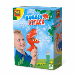 SES Creative Bubble dino attack - Lots of bubbles, Super strong soap solution, Suitable for all bubble products, Cool biting  ...