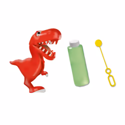 SES Creative Bubble dino attack - Lots of bubbles, Super strong soap solution, Suitable for all bubble products, Cool biting dinosaur, Easily washable, Age 3+