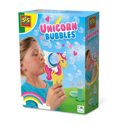 SES Creative Unicorn bubbles - Lots of bubbles, Super strong soap solution, Suitable for all bubble products, Easily washable, Age 3+