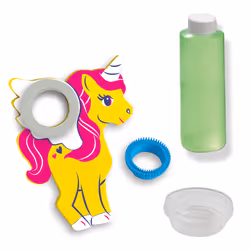 SES Creative Unicorn bubbles - Lots of bubbles, Super strong soap solution, Suitable for all bubble products, Easily washable, Age 3+