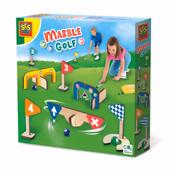 SES Creative Marble golf - Wooden minigolf course - Can be played everywhere, Wooden mini golf course, Make up your own route ...