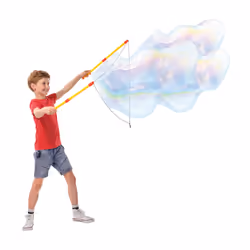 SES Creative 02323 Giant Mega Bubbles - Outdoor Play Kit for Kids Aged 5+ - Includes Extra-Long Wands and Bubble Solution - Create Huge Bubbles