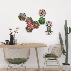 SES Creative Beedz Art - Hex tiles Botanical