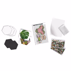 SES Creative Beedz Art - Hex tiles Botanical
