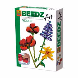 SES Creative Beedz art 06025 - Wildflowers - Fuse Beads Craft Kit for Kids and Adults - Includes Pegboard and 1600 Beads - Cr ...