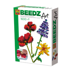 SES Creative Beedz art 06025 - Wildflowers - Fuse Beads Craft Kit for Kids and Adults - Includes Pegboard and 1600 Beads - Create Stunning Floral Designs