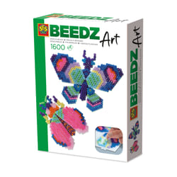 SES Creative Beedz art 06026 - Butterfly and Beetle - Fuse Beads Craft Kit for Kids and Adults Aged 12+ - Includes Pegboard and 1600 Beads - Perfect for Creating Mini House Plants