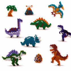 SES Creative Beedz Iron on beads - Dino world - 2100 Iron on beads, High quality, Bright colours, Age 5+ - Additional view 4