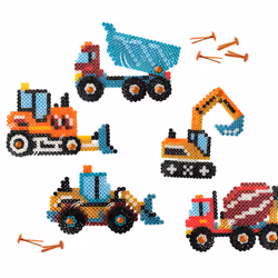 SES Creative Beedz Iron on beads - Constructions trucks