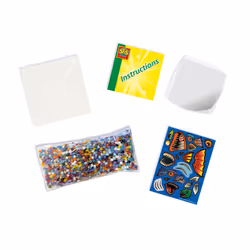 SES Creative Beedz 06209 Cool Sea Creatures - Crafting - Ironing Beads - Includes Beads and Pegboard - Fuse Beads Kit for Children – 2400 Ironing Beads Mix - Stickersheet