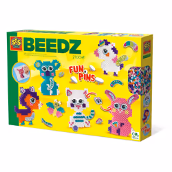 SES Creative Beedz Iron on beads - FunPins glitter animals, 5 yr(s), Boy/Girl, Preschool, Multicolour, 2100 pc(s), 300 mm