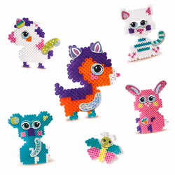 SES Creative Beedz Iron on beads - FunPins glitter animals