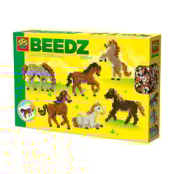 SES Creative Beedz 06222 Create Horses with Iron-On Beads - Crafting - Fuse Beads Kit for Children - Includes Pegboard and Beads - 2100 Iron-On Beads