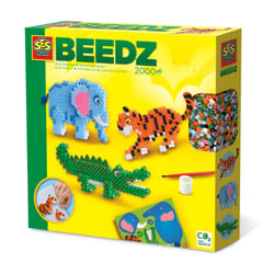 SES Creative Beedz Iron on beads - Safari animals - 2000 Iron on beads, High quality, Bright colours, Age 5+