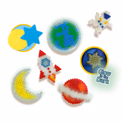 SES Creative Beedz Iron on beads - Glow in the dark Universe