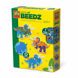 SES Creative Beedz Green - Iron on beads set triceratops dino, 5 yr(s), Boy, Child, Dinosaur, Multicolour, 1200 pc(s)