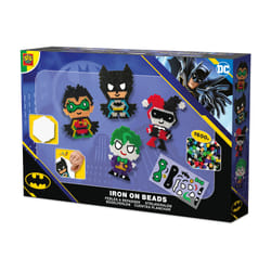 SES Creative 09361 Beedz Art - DC Batman Characters - Fuse Beads Craft Kit for Kidas and Adults - Includes Pegboard and Ironing Sheet - Create Iconic Figures With 1600 Iron-On Beads