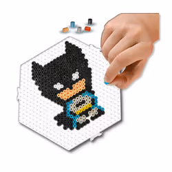 SES Creative 09361 Beedz Art - DC Batman Characters - Fuse Beads Craft Kit for Kidas and Adults - Includes Pegboard and Ironing Sheet - Create Iconic Figures With 1600 Iron-On Beads