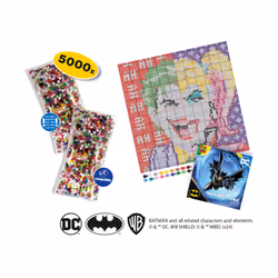 SES Creative 09363 Beedz Art - DC Batman Joker and Harley Quinn - Fuse Beads Craft Kit for Kids and Adults - Includes Pegboard and Beads - 5000 Iron-On Beads