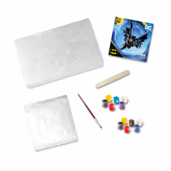 SES Creative 09364 DC Batman Casting and Painting Set - Craft Kit for Kids and Adults - Includes Molds, Paint, Plaster of Paris, and Tools - Create Iconic Batman Figures - Painting Kit