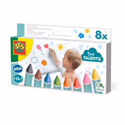 SES Creative Tiny Talents Bath crayons - 8 colours, Bath chalk, Boy/Girl, 2 yr(s), Multicolour