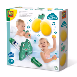 SES Creative Tiny Talents Croco music in the bath, Bath toy, Boy/Girl, 3 yr(s), Green, Yellow