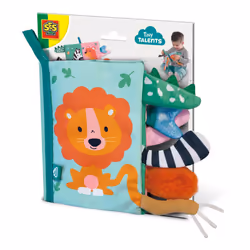 SES Creative Tiny Talents Sensory animal tails cloth book, 0.5 yr(s), Fabric, Multicolour