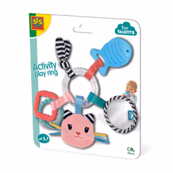 SES Creative Tiny Talents Activity play ring - Katy cat, Boy/Girl, 3 month(s), Multicolour