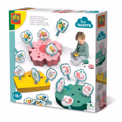 SES Creative Tiny Talents Sort and pin animals, 1.5 yr(s), Cardboard, Multicolour