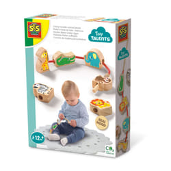 SES Creative Tiny Talents Wooden lacing beads animals