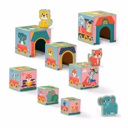 SES Creative Tiny Talents Stacking blocks tower with animal figures