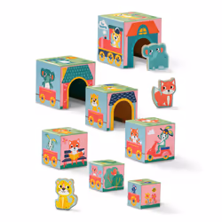 SES Creative Tiny Talents Stacking blocks tower with animal figures