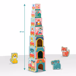 SES Creative Tiny Talents Stacking blocks tower with animal figures - Additional view 5