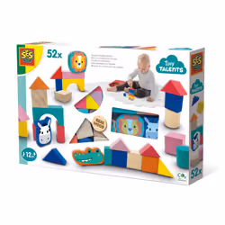 SES Creative Tiny Talents Wooden building blocks, 1 yr(s), 52 pc(s), Wood