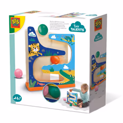 SES Creative Tiny Talents Wooden ball track crocodile, 0.5 yr(s), Wood, Multicolour