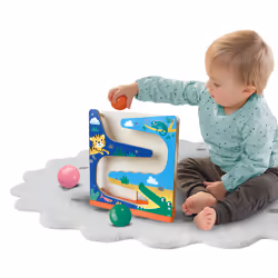 SES Creative Tiny Talents Wooden ball track crocodile