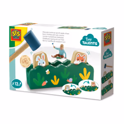 SES Creative Tiny Talents Wooden hammer bench peek-a-boo, 1 yr(s), Wood, Multicolour
