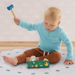 SES Creative Tiny Talents Wooden hammer bench peek-a-boo