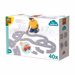 SES Creative Tiny Talents Felt road circuit 40pcs with car, 40 pc(s), Other