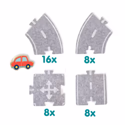 SES Creative Tiny Talents Felt road circuit 40pcs with car
